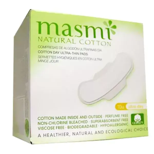 MASMI Compresas Día Algodón Bio 10 unidades