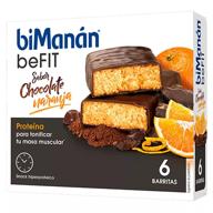 BiManán BeFit Barritas Chocolate-Naranja 6 uds