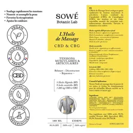 Sowé Huile de Massage au CBD Bio 100ml