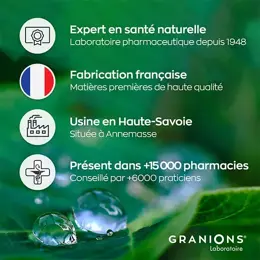 Granions Mélatonine 1,9 mg Favorise l'Endormissement 180 comprimés