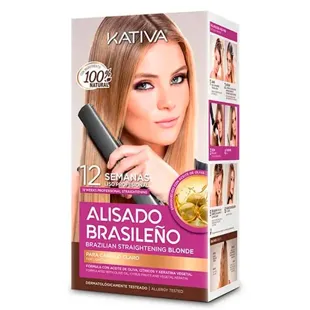 Kativa Kit Alisado Brasileño para Cabello Claro