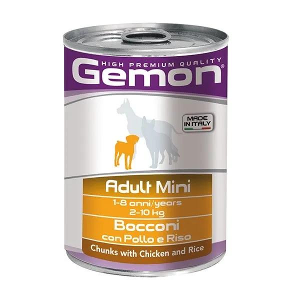 Monge Gemon Bocconi Pollo E Riso Cibo Umido Cani Adulti Taglia Piccola Barattolo 415 G