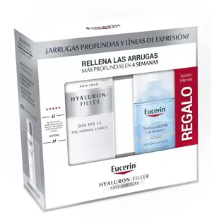 Eucerin Hyaluron-Filler Fluido Antirrugas Pele Normal Mista 50 ml + PRESENTE Água Micelar