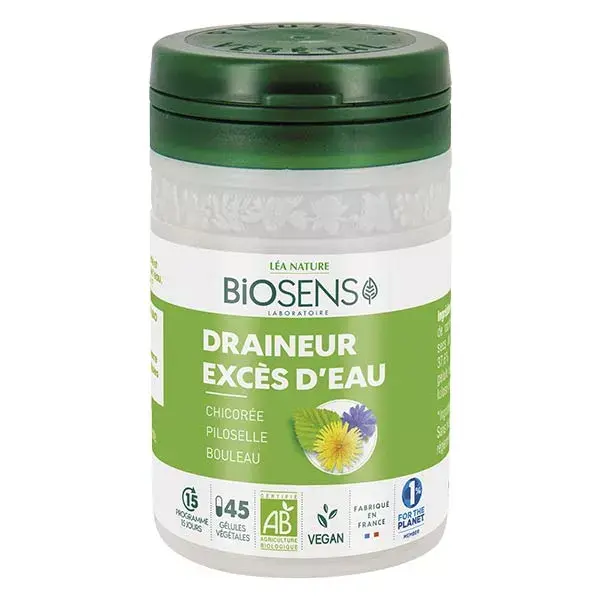 Biosens Draineur Excès d'Eau Bio 45 gélules végétales