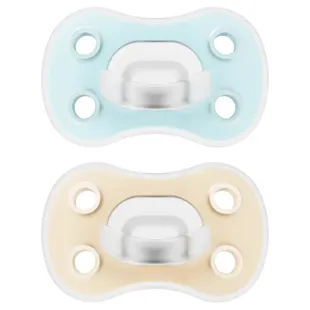 Dr Brown&#39;s Advantage One Piece Pacifier Blue and Cream 0-6m 2 pcs