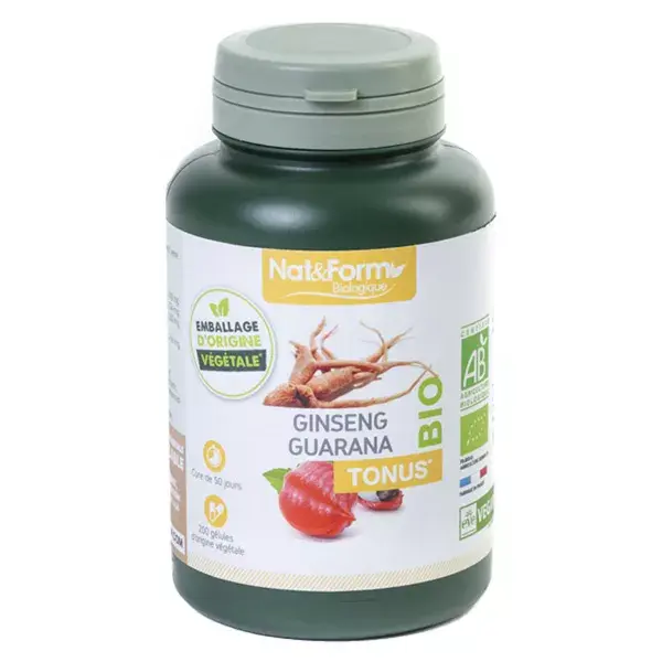 Nat & Form Bio Ginseng - Guaraná 200 comprimidos vegetales