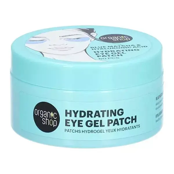 Organic Shop Patchs hydrogel yeux hydratants au thé matcha et acide hyaluronique 60 patchs