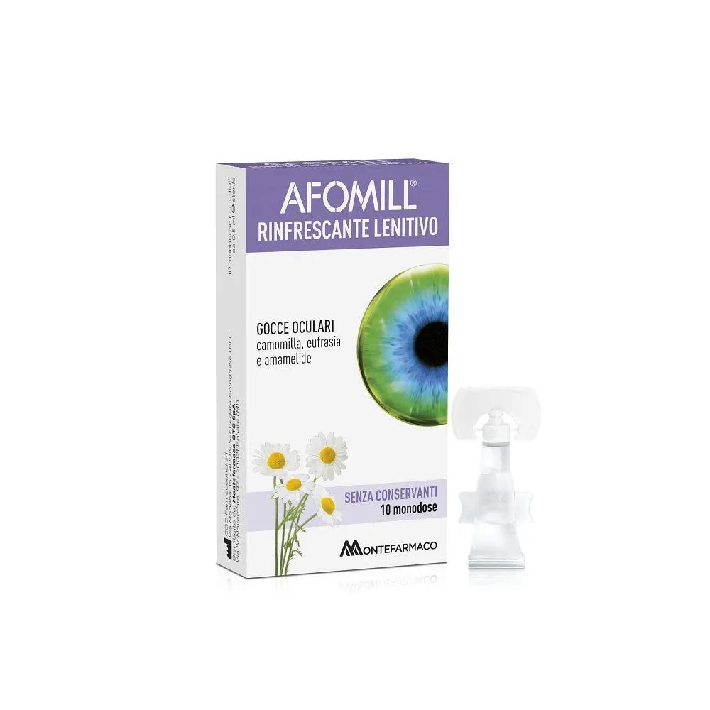 Afomill Rinfrescante e Lenitivo Gocce Oculari 10 Flaconcini Monodose