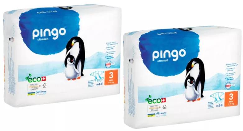 Pingo Pañales Ecológicos Midi T3 (4-7 kg) 2x44 uds