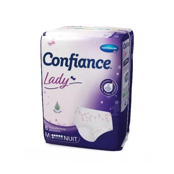 Hartmann Confiance Lady Night Underwear with Aloe Vera 6 Drops Size M x8