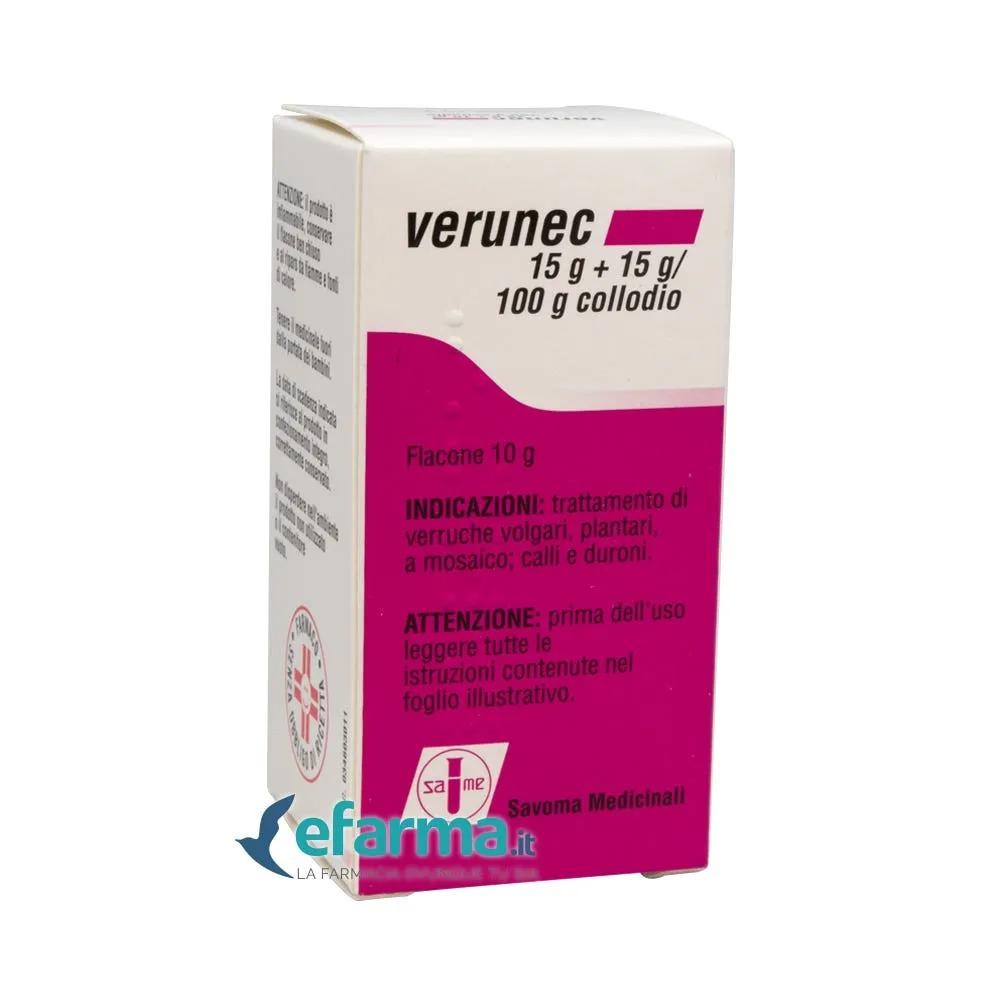 Verunec Flacone 15 gr + 15 gr/100g Collodio Verruche 10g