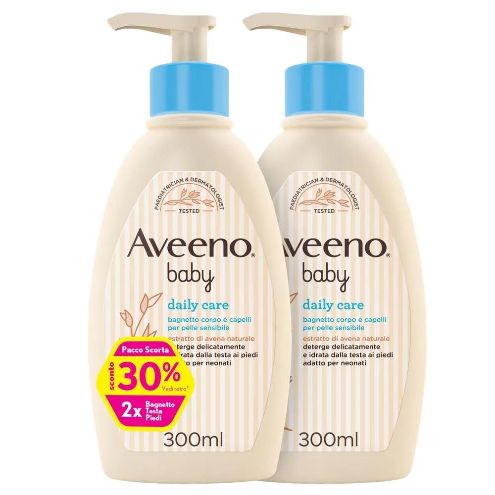 Aveeno Baby Bagnetto Corpo e Capelli Detergente Delicato 2X300 ml