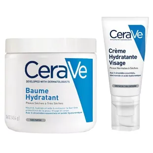 CeraVe Routine Viso e Corpo Pelli Secche Balsamo Idratante 454 ml & Crema Idratante Viso 52ml