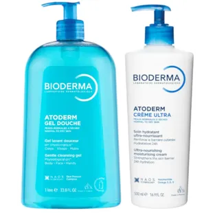 Bioderma Atoderm Shower Gel 1000ml + Atoderm Moisturizing Cream 500 ml