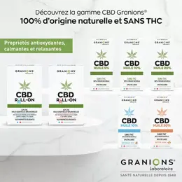 Granions CBD Huile 20% Pêche Menthe 10ml