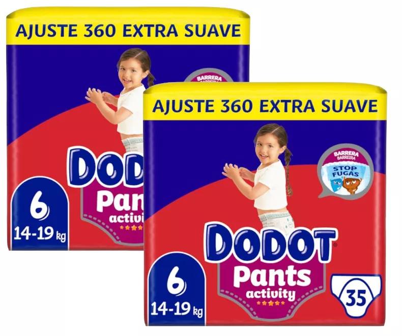 Dodot Pants Diapers Panty Activity Extra Jumbo Pack Size 6 (14-19 Kg) 2x35 units