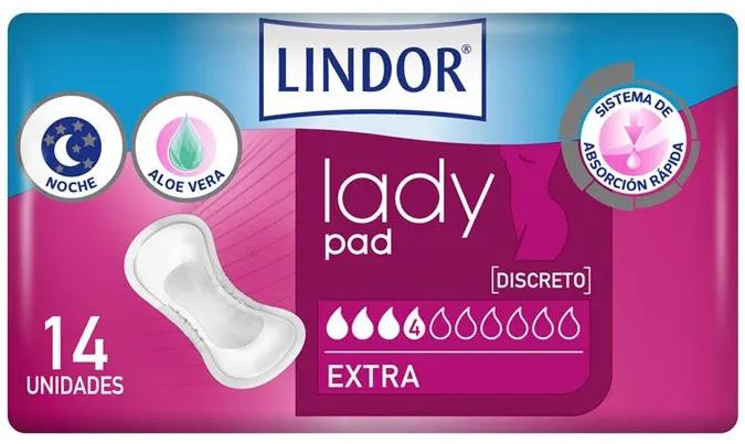 Lindor Lady Pad Extra Compresses 14Uds