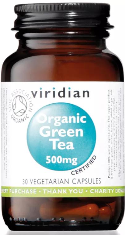 Viridian Té Verde Orgánico 500mg 30 Cápsulas Vegetarianas