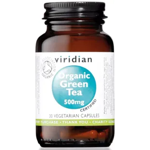Viridian Té Verde Orgánico 500mg 30 Cápsulas Vegetarianas