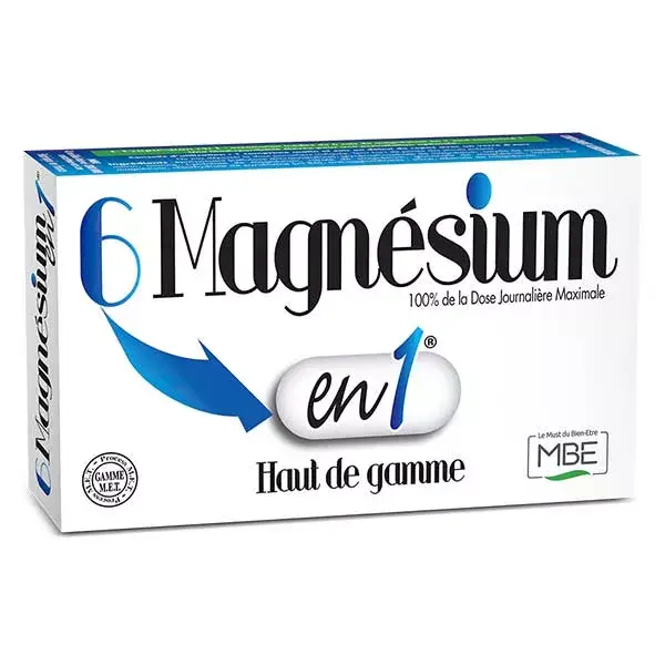 M.B.E 6 Magnésium en 1 Integratore Alimentare 60 compresse
