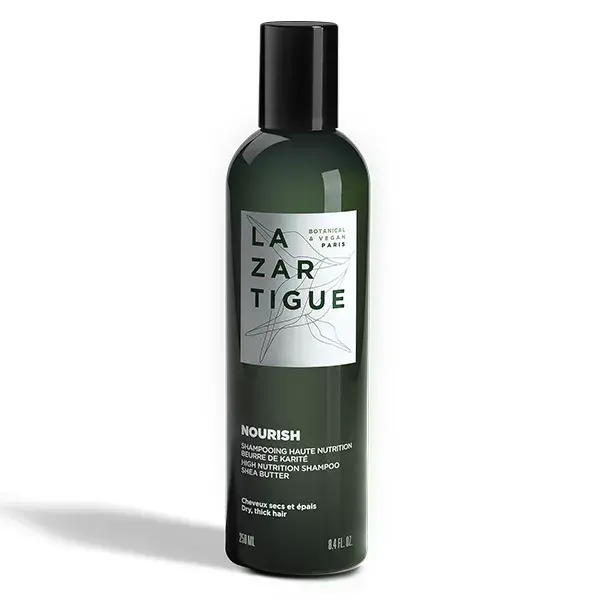 Lazartigue Nourish Shampoing Haute Nutrition Beurre de Karité Cheveux Secs et Épais 250ml