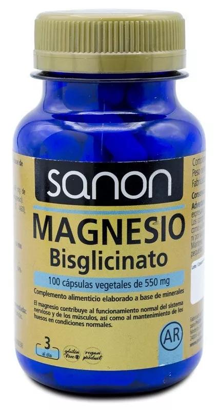 Sanon Magnesio Bisglicinato Pridaho 100 Cápsulas Veg