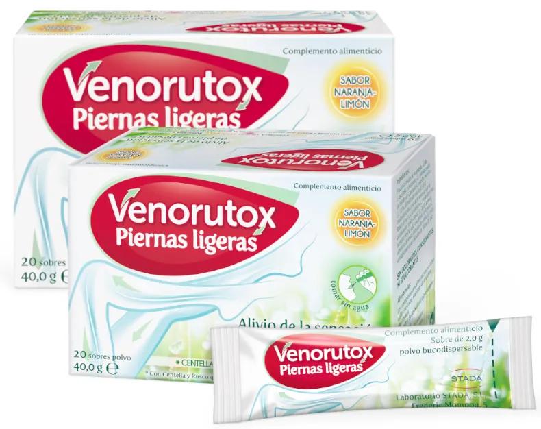 Venorutox Light Legs Orange-Citron 2x20 Enveloppes