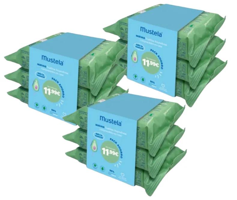 Lingettes nettoyantes Mustela 9x60 unités