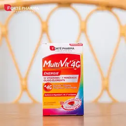 Forté Pharma Multivit' 4G Energie 30 comprimés Multivitamines Magnésium Fatigue