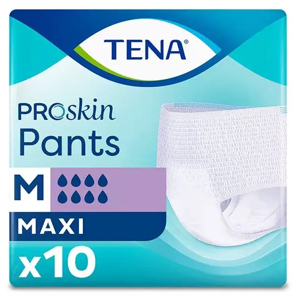 TENA Proskin Pants Sous-Vêtement Absorbant Maxi Taille M 10 unités