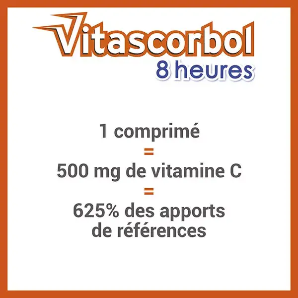 Vitascorbol 8 Heures 500mg 30 comprimés