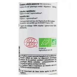 Vit'all+ Psyllium Blond 500mg Bio 100 gélules végétales