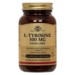 Solgar L-Tirosina 500mg Integratore Alimentare 50 capsule vegetali