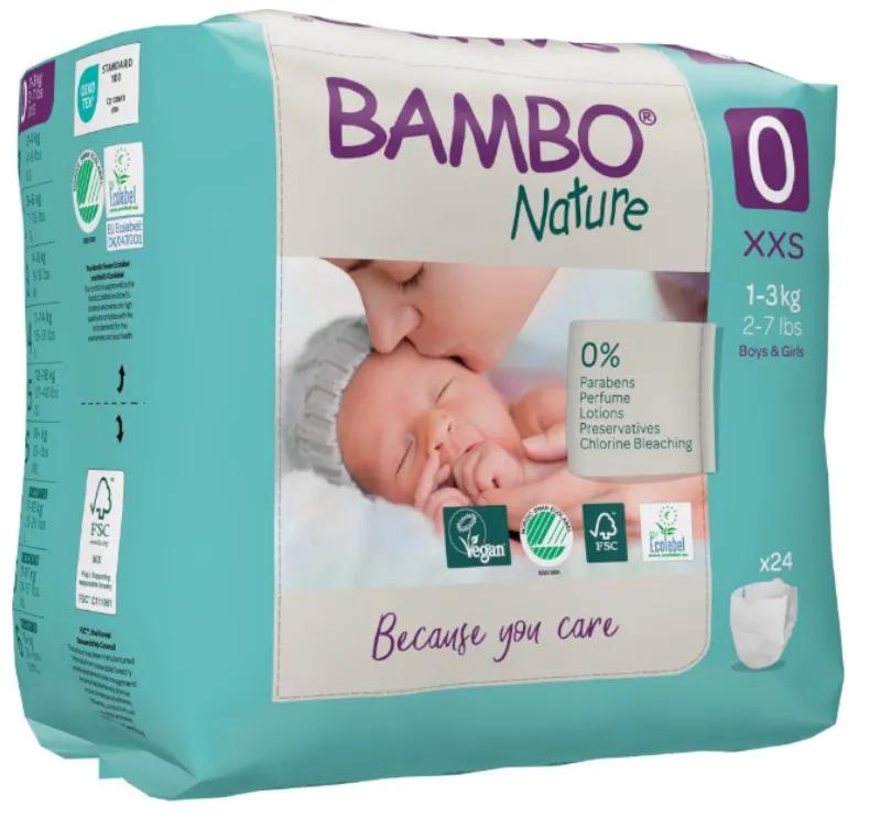 Bambo Nature Diapers T0 (1-3 Kg) 24 units