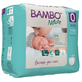 Bambo Nature Diapers T0 (1-3 Kg) 24 units