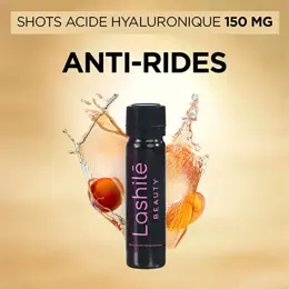 Lashilé Beauty Shots Acide Hyaluronique 150 mg Zinc Anti-rides et élasticité de la peau 14 shots