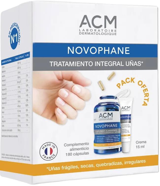 ACM Novophane Hair and Nails 180 Capsules + Hand Cream 15 ml