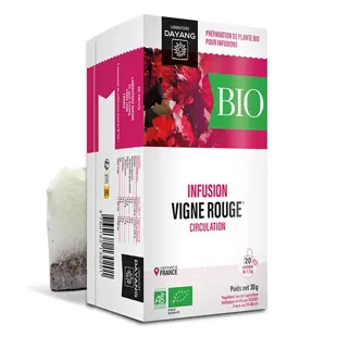 Bustine di Dayang infusione vitigno rosso Bio 20