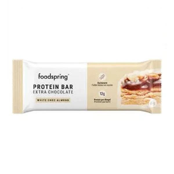 Foodspring Protein Bar Extra Cioccolato Bianco e Mandorle 45g