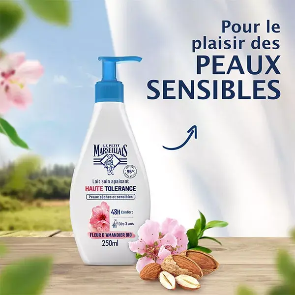 Le Petit Marseillais Lait Soin Apaisant Haute Tolérance Fleur d'Amandier 250 ml