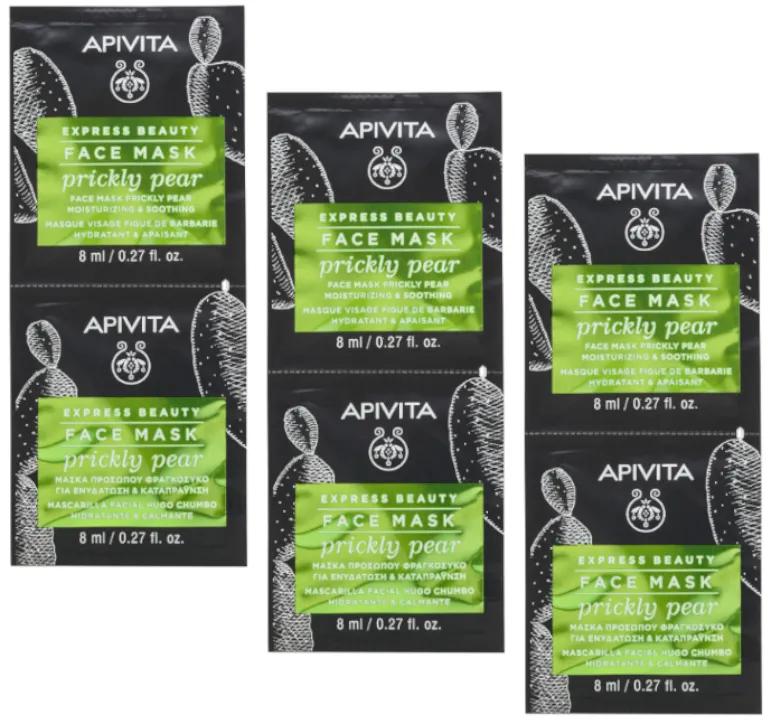 Apivita Express Beauty Feuchtigkeitsspendende und beruhigende Maske 6 Einheiten