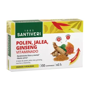 Santiveri Pollen, Jelly and Ginseng 30 Tablets