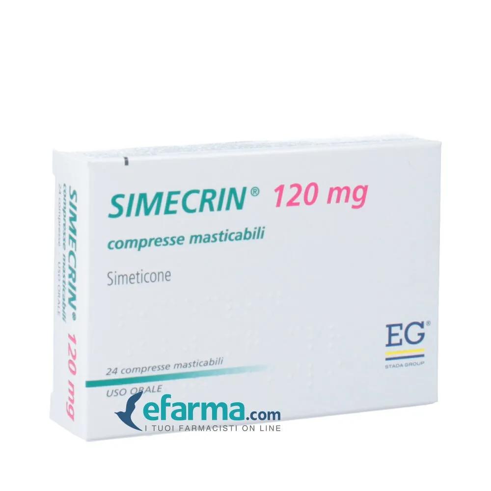 Simecrin 120 mg Simeticone Meteorismo 24 Compresse Masticabili