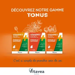 Vitavea Vitamine C 500mg Energie au quotidien 24 comprimés effervescents