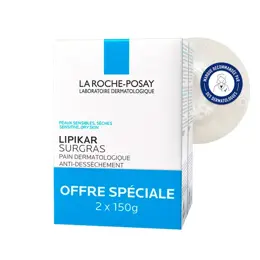 La Roche Posay Lipikar Pain Surgras Anti-Dessèchement Lot de 2 x 150g