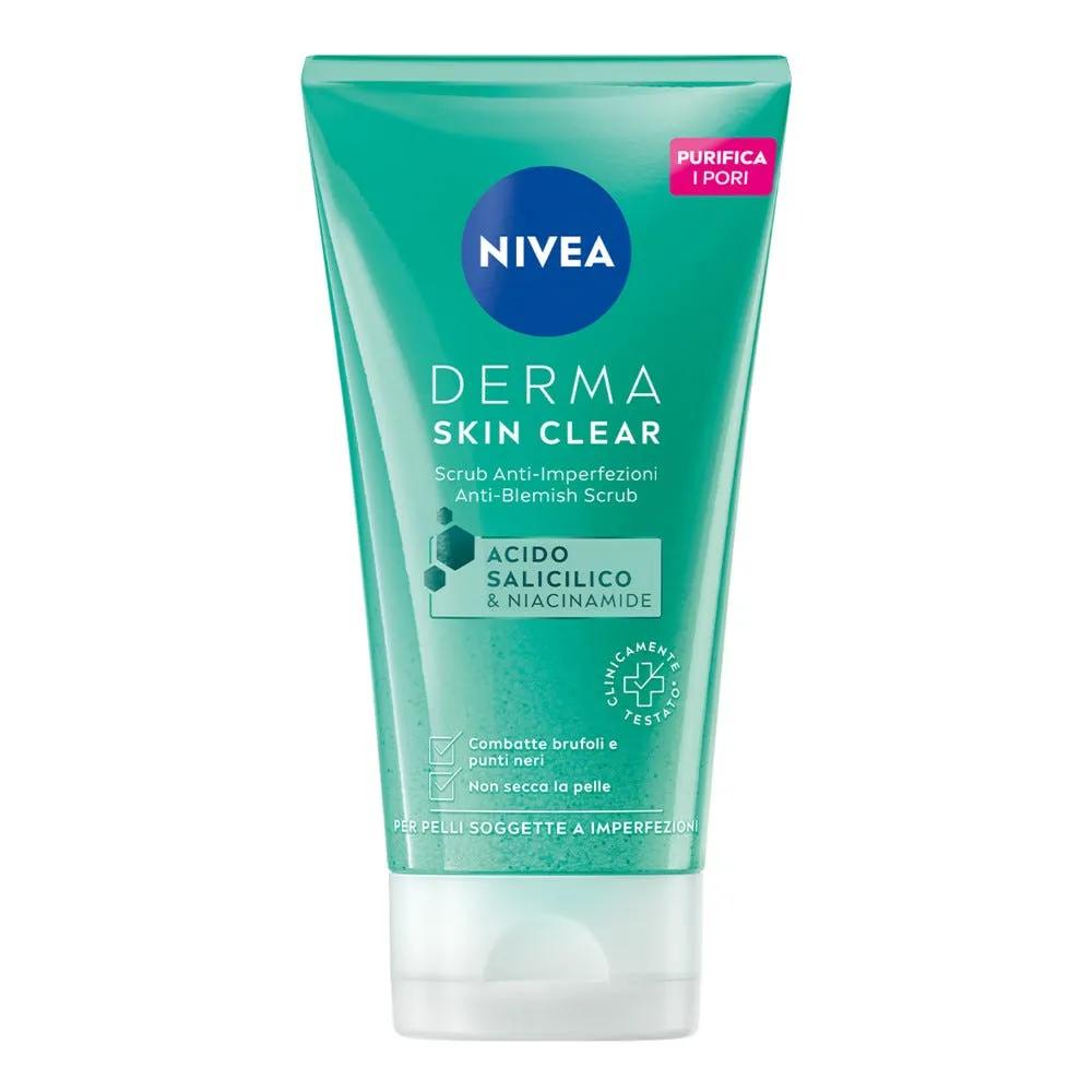 Nivea Derma Skin Clear Scrub Anti-imperfezioni e Pulizia Viso Con Azione Esfoliante 150 ml