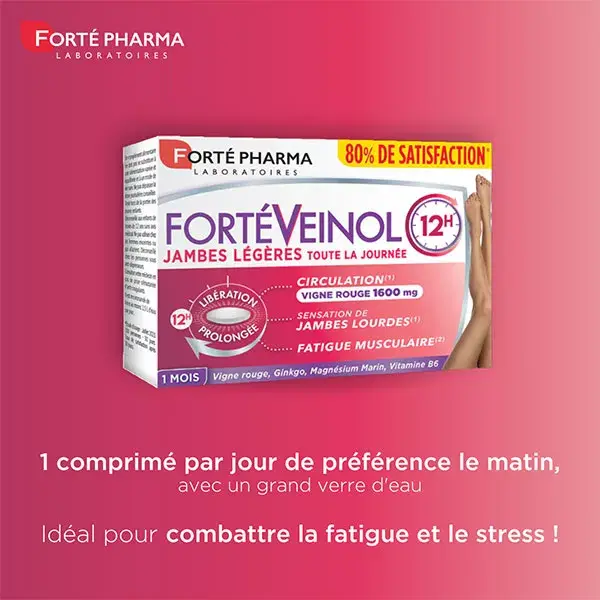 Forté Pharma Fortéveinol Jambes Légères Circulation sanguine 30 comprimés 1 mois
