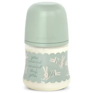 Suavinex Wonderland Slow Flow Baby Bottle Bunnies Green +0m 150ml