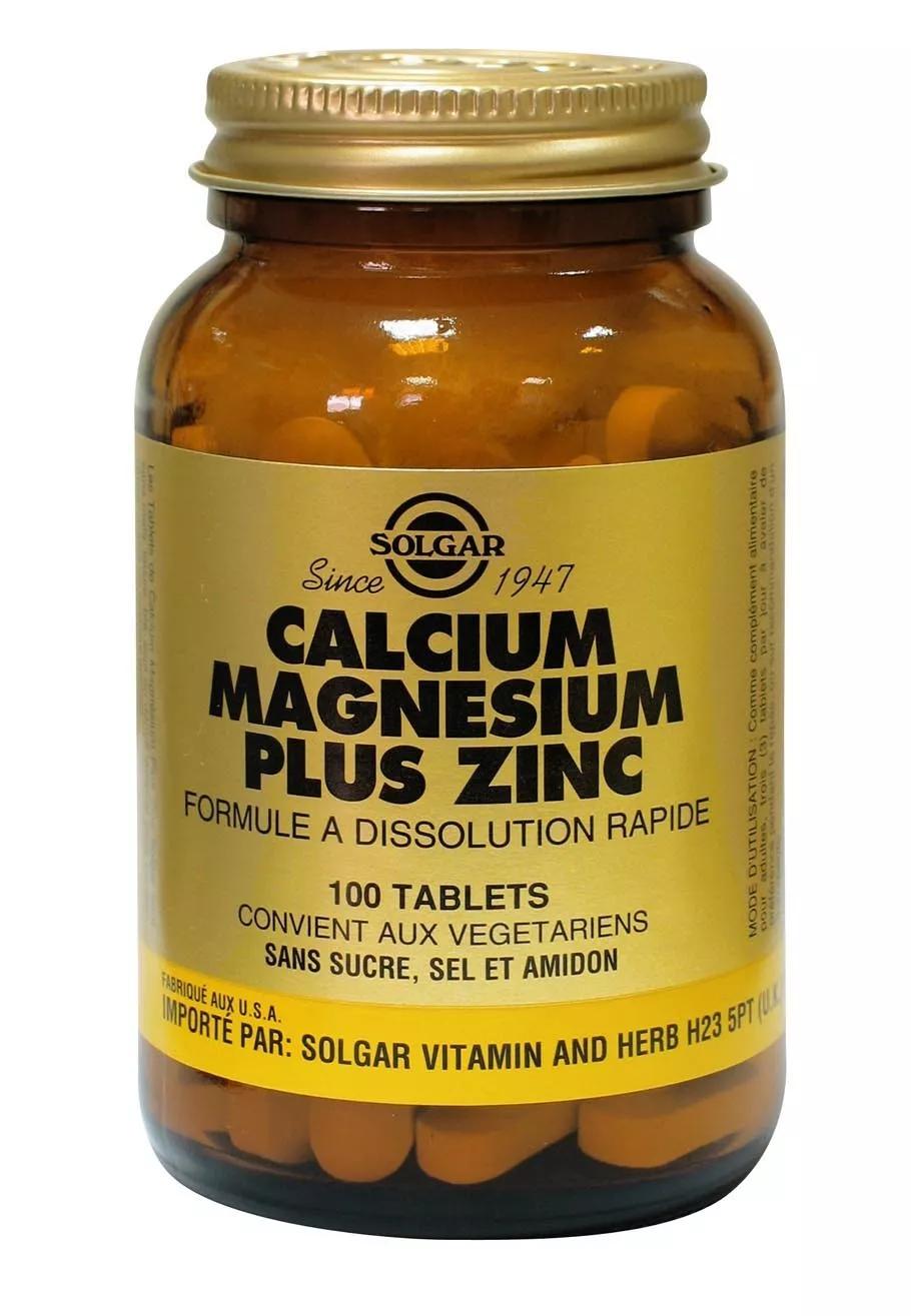 Solgar Calcio Magnesio Zinc 100 comprimidos