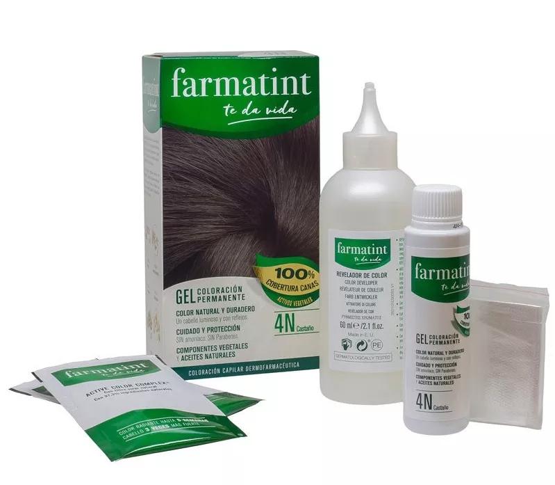 Farmatint Gel de Couleur Permanente 4N Châtain